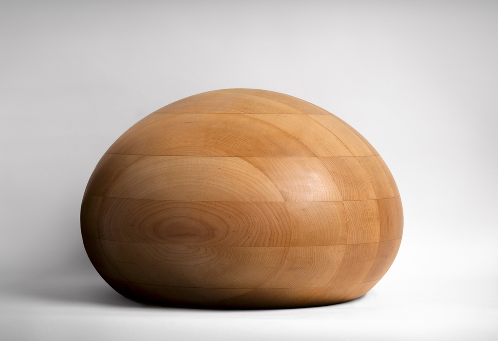 Contemporary abstract wooden sculpture by Jorge Palacios